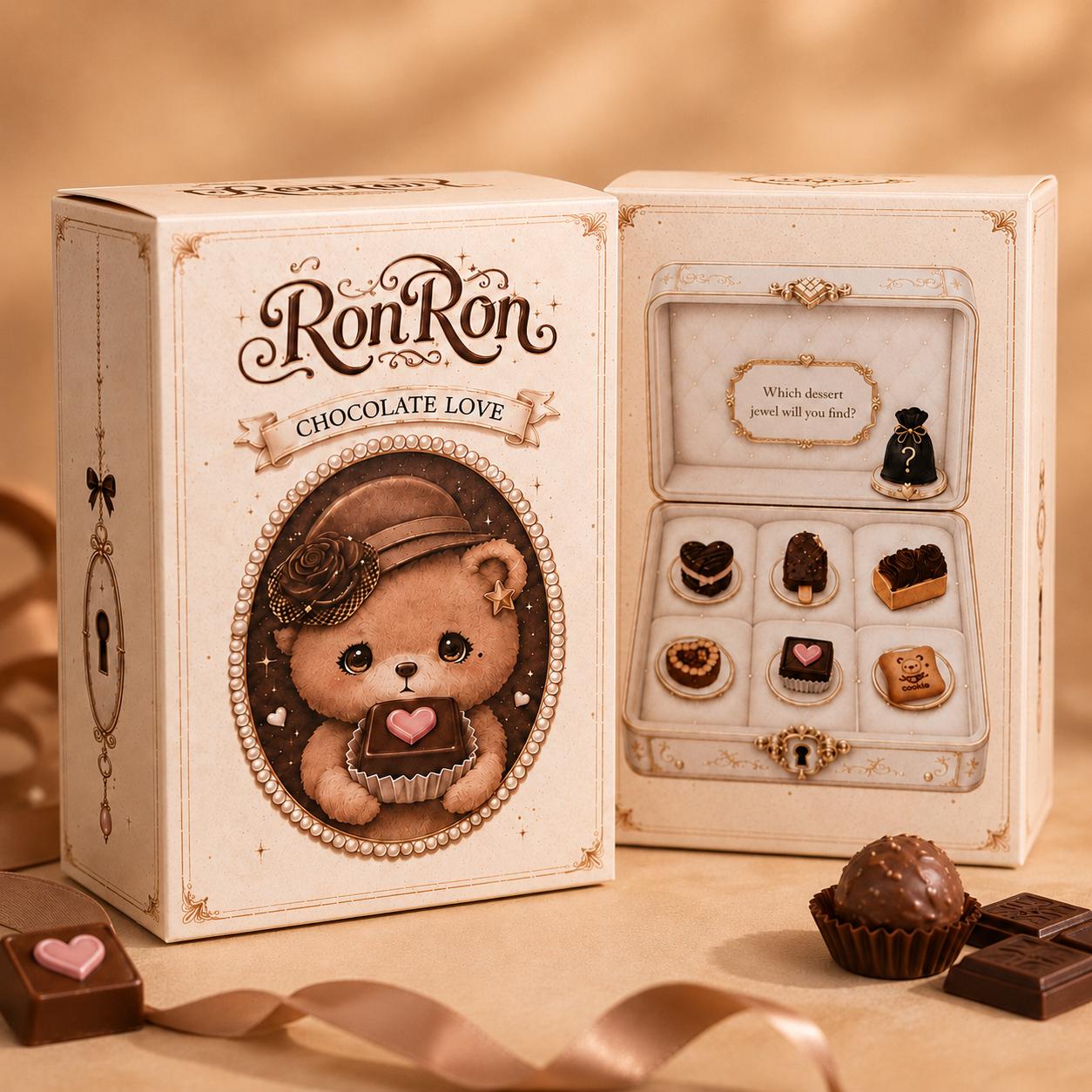 [chocolate love] Soft Squishy Toy Blind Box, Silicone Stress-Relief Slow-Rebound Toy