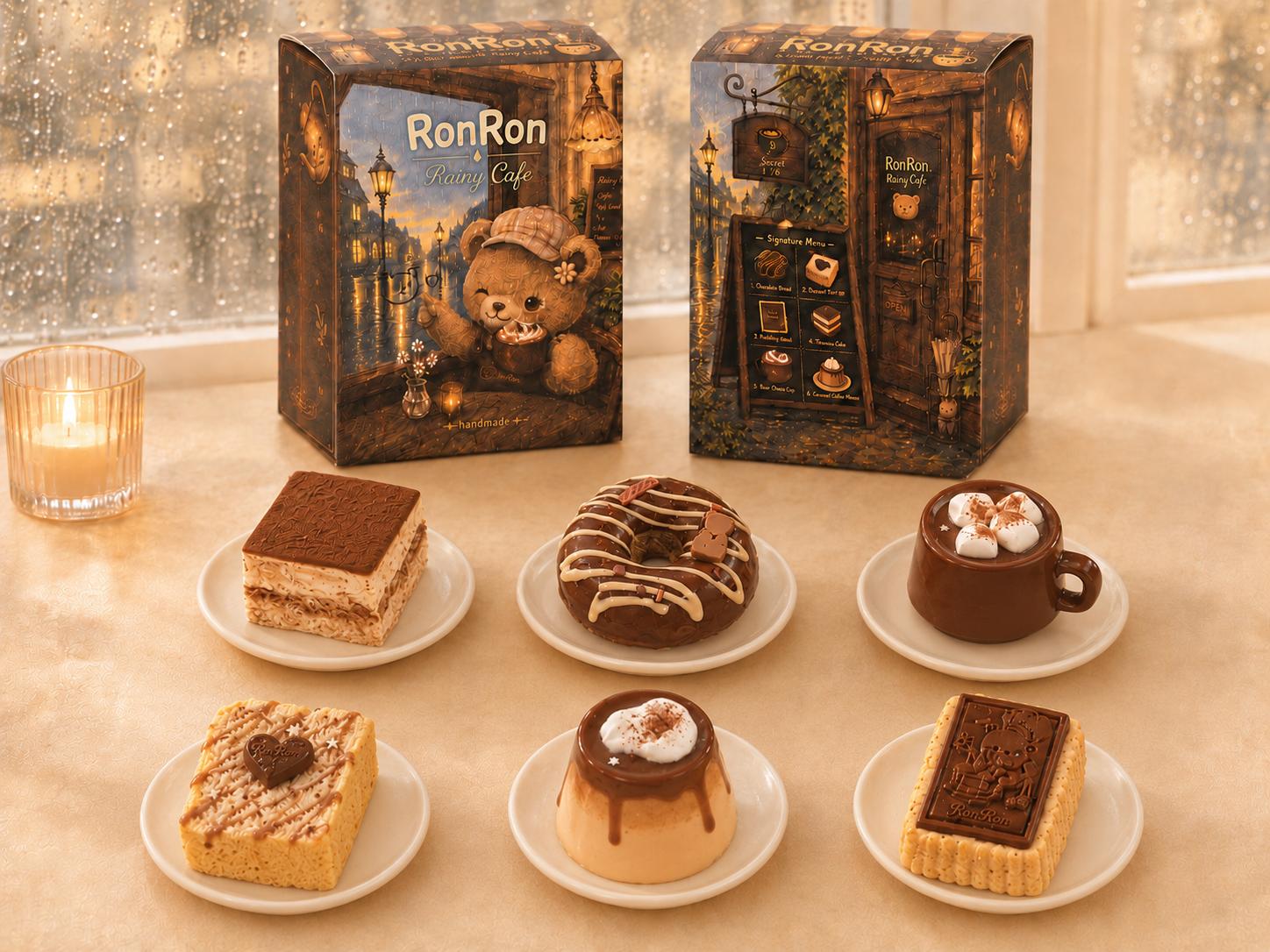 【Rainy Cafe】Complete Set of 6 | Silicone Slow-Rising Squishy Toys